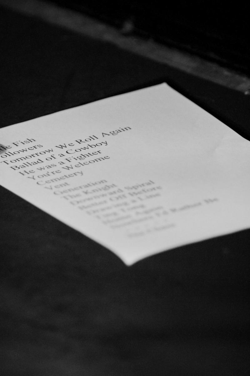 Set list - Melic - Juice Bar - Jun 2012