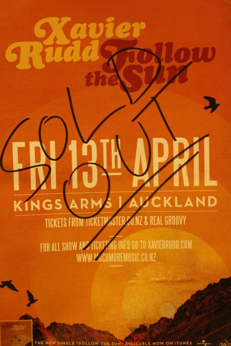Poster - Xavier Rudd - Kings Arms - Apr 2012
