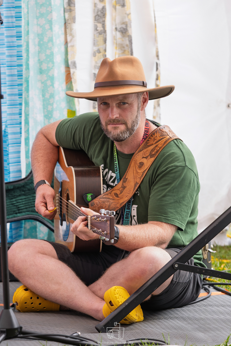 Jeremy Hantler during Kid's Kapa Haka with Hinekoia Tomlinson